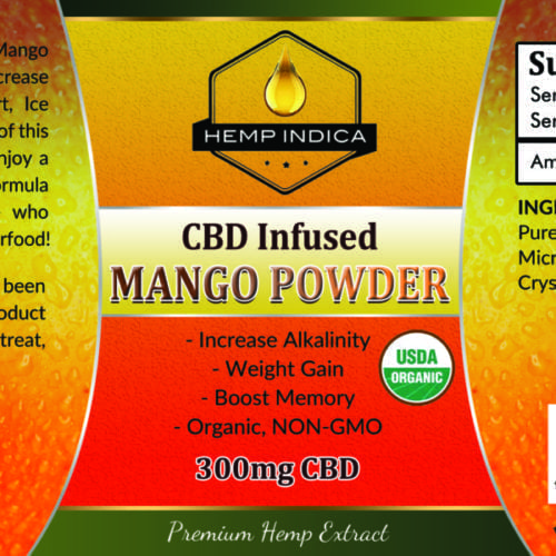 CBD Infused Organic Mango Powder