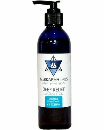 merkabah deep relief cbd massage oil
